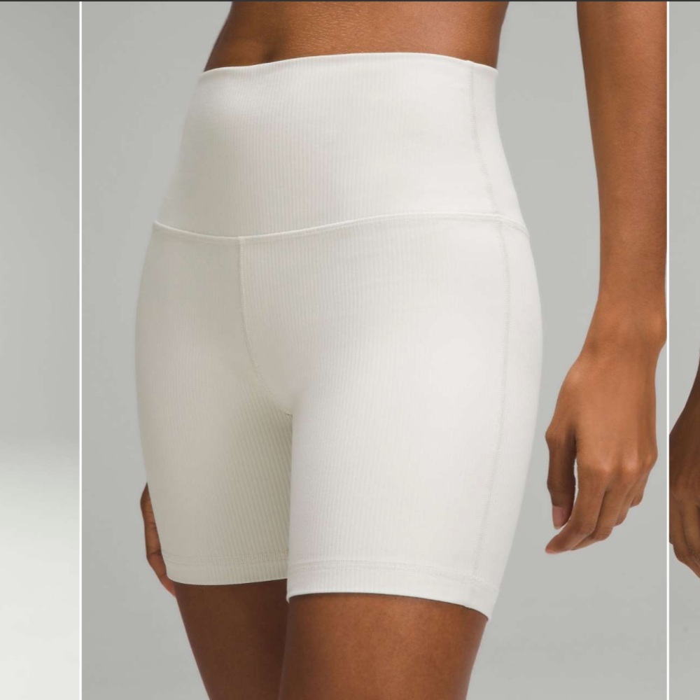 Lululemon Align Ribbed High-Rise Short 6" *Shine Bone 10